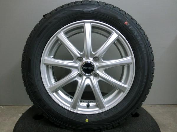 格安 フィット アクア 175/65R15 新品 スタッドレス 中古 ホイール 4本セット ダンロップ ウィンターマックス02 社外 SPORT RUOTA 15インチ 4穴 コンパクト 175/65/15 175/65-15 ポルテ スイフト 冬 タイヤ 岡崎
