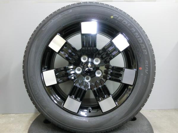 新車外し 225/55R18 夏 タイヤ ヨコハマ ジオランダーSUV G055E ホイール 中古 4本セット 三菱 デリカD:5 純正 18インチ 5/114.3 アウトランダー RVR 流用 岡崎