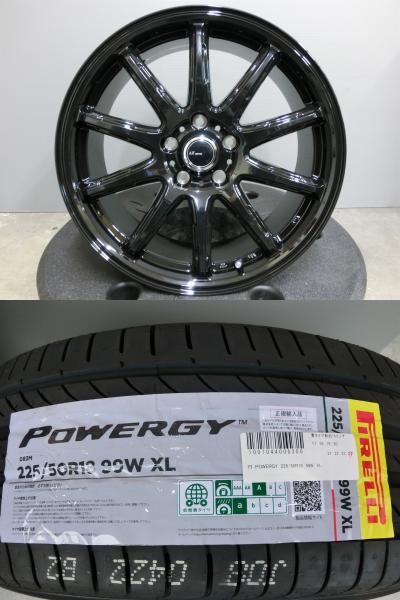 新品 カローラクロス 225/50R18 ピレリ 夏 タイヤ POWERGY 18インチ ホイール 4本セット AZ-Sports RC10 7.5J 5/114.3 スカイライン UX パワジー 岡崎|タイヤショップトレッド