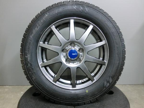 プリウス 格安 国産 深溝 中古 スタッドレス ホイール 4本セット TOYO GIZ 195/65R15 社外 WINNERS 15インチ 5-100 冬 タイヤ カローラツーリング カローラスポーツ 195/65/15 岡崎