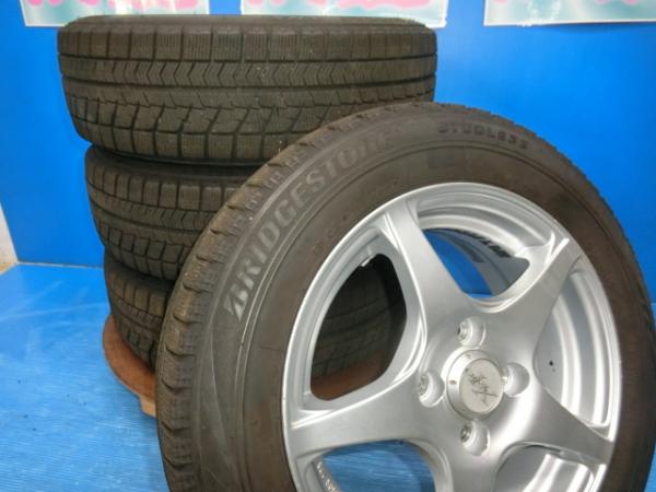 送料無料 中古 スタッドレス ブリヂストン ブリザック VRX 165/65R14 79Q ホイール 4本 タンク ルーミー インサイト パッソ デュエット ジャスティ トール