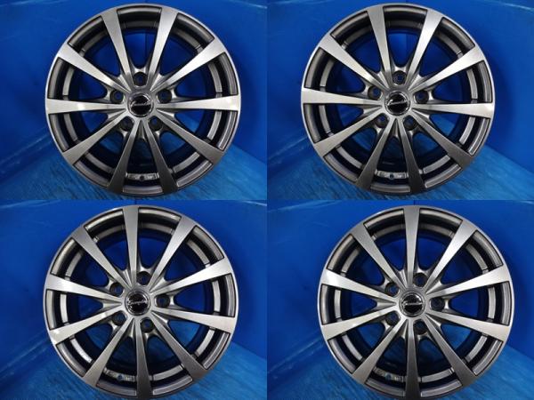 送料無料 中古アルミホイール 4本 Exceederエクシーダー 16-6.5J IS53 5H PCD114.3 スタッドレス用 WR-V ヴェゼル ビアンテ プレマシー CX-3 オデッセイ