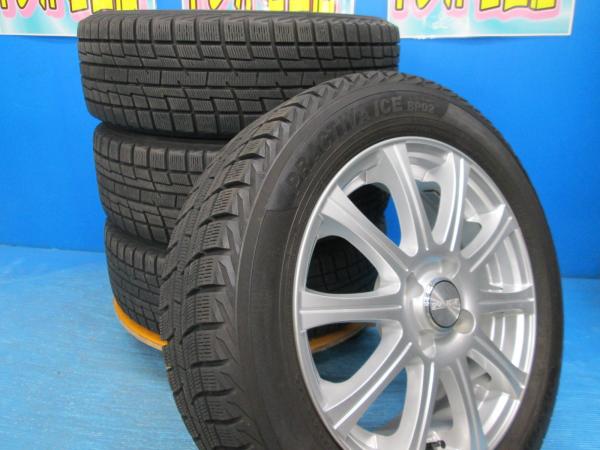 送料無料 中古 スタッドレス ヨコハマ プラクティバアイス BP02 185/60R15 84Q ホイール 4本 アクア シエンタ ベルタ ヴィッツ インサイト スイフト ベルタ|タイヤショップトレッド