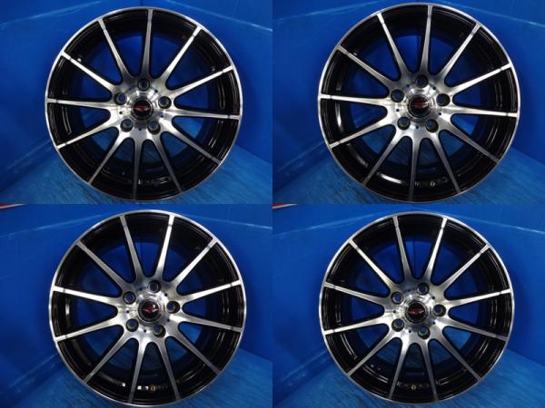 送料無料 中古アルミホイール 4本 ウエッズ TEAD テッド 17-7.0 IS48 5H PCD114.3 スタッドレス用 CX-5 CX-8 RAV4 WR-V プリウスα ノア ヴォクシー