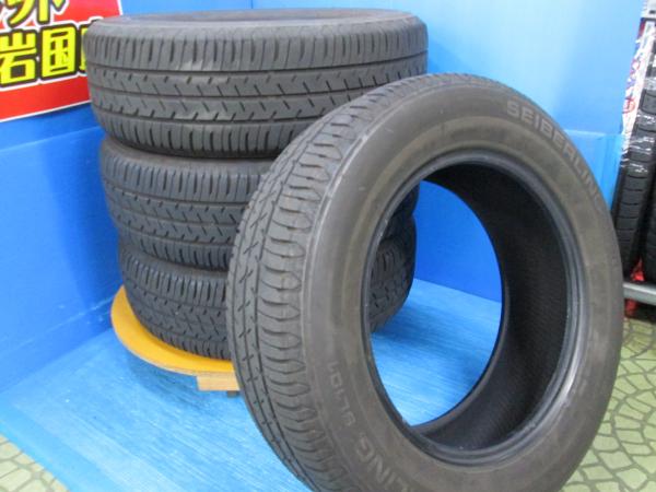 送料無料 中古 ブリヂストン セイバーリング SL101 195/65R15 91S 4本 エスクァイア アイシス ウィッシュ カローラ ノア ヴォクシー プリウス シルフィ セレナ