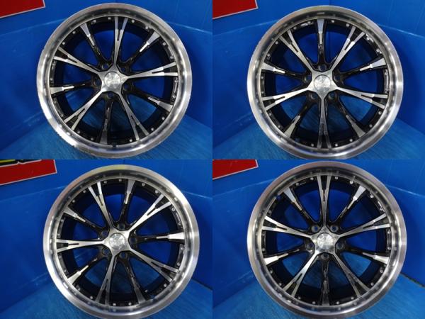 送料無料 中古アルミホイール 4本 CliffClimb クリフクライム 19-8.0 9.0 IS35 IS40 5H PCD114.3 インチアップサイズ 間に合わせ用|タイヤショップトレッド