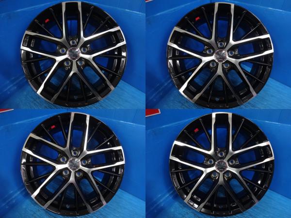 送料無料 中古アルミホイール 4本 KYOHO AME SMACK スマック 18-7.0J IS48 5H PCD 114.3 インチアップ イメチェン RAV4 プリウスα CX-5 CX-8 エクストレイル｜タイヤショップトレッド
