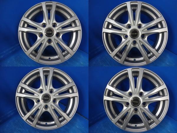 送料無料 中古アルミホイール 4本 ブリヂストン FEID フェイド 15-6.0J IS53 5H114.3 スタッドレス用 車検用 エスクァイア ノア ステップワゴン ヴォクシー