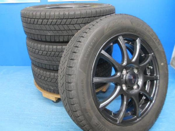 送料無料 中古 スタッドレス ブリヂストン ブリザック VRX3 165/65R15 81Q ホイール 4本 ソリオ デリカD　タフト