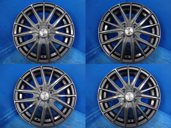 送料無料 中古アルミホイール 4本 KYOHO PREDICT プレディクト15-5.5J IS50 4H PCD100 スタッドレス用 アクア カローラフィールダー ヴィッツ ノート インサイト｜タイヤショップトレッド