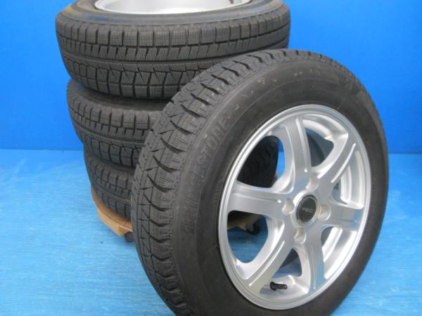 送料無料 バリ山 深溝 中古 スタッドレス ブリヂストン アイスパートナー2 165/70R14 81Q ホイール 4本 アクア スペイド ヴィッツ スイフト ポルテ ベルタ｜タイヤショップトレッド