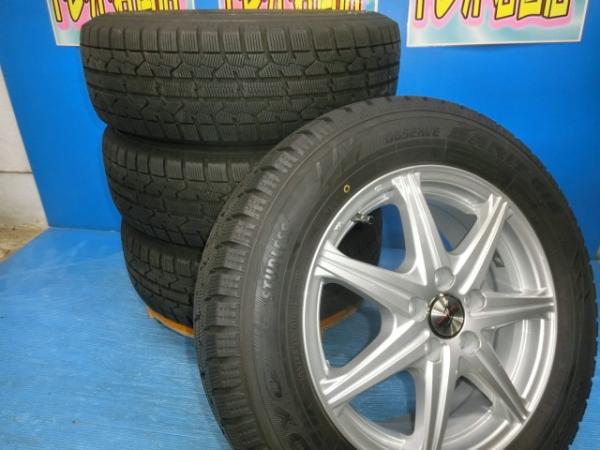 送料無料 中古 スタッドレス トーヨー オブサーブガリット GIZ 195/65R15 91Q ホイール 4本 アリオン ウィッシュ プリウス プレミオ インプレッサ ウィッシュ