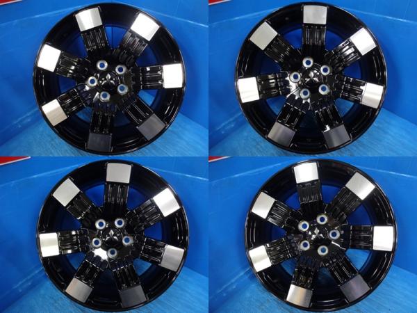 送料無料 新車外し 美品 中古品 MITSUBISHI ミツビシ 三菱 デリカD5 純正アルミホイール 4本 18-7.0J IS38 5H PCD114.3 ハブ径 67mm 人気 ブラック/ポリッシュ