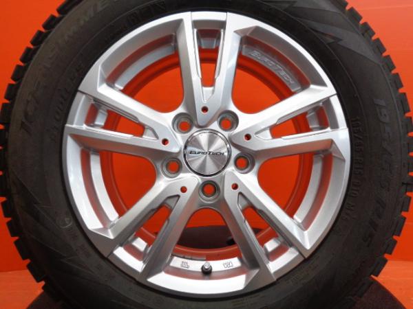 VW ゴルフ 5/6/7 冬タイヤ 中古 ピレリ アイスアシンメトリコ+ 195/65R15 2019年製 EUROTECH 15インチ 5H-112 4本セット スタッドレス フォルクスワーゲン|タイヤショップトレッド