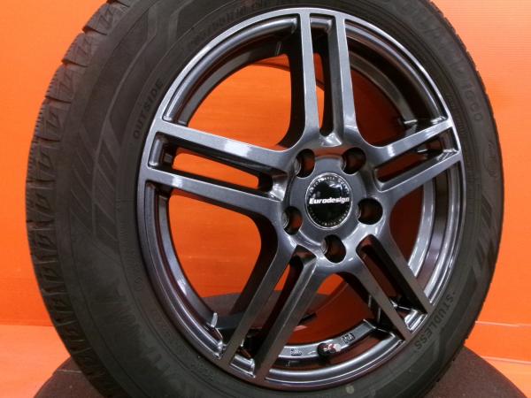 アウディ A3 8V 冬タイヤ ヨコハマ IG60 205/55R16 2021年製 ユーロデザイン 16インチ 5H-112 中古 4本セット スタッドレス VW ゴルフ 6/7/8
