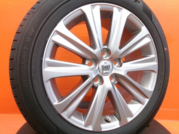 クラウン 夏タイヤ 中古 トヨタ 210系 後期 クラウンアスリート純正 17インチ 新品 ダンロップ ルマンV+ 215/55R17 2024年製 4本セット カムリ サマータイヤ