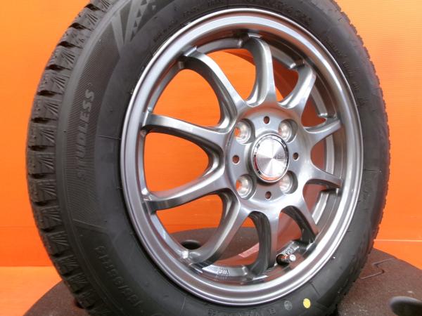 軽自動車 冬タイヤ ブリヂストン ブリザック VRX3 155/65R14 2025年製 ZT10 14インチ 中古 4本セット タント N-BOX スペーシア ルークス スタッドレス