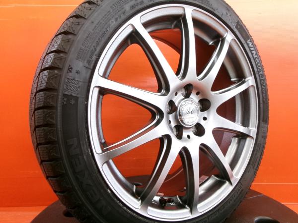 プリウス カローラスポーツ 冬タイヤ NX ice2 215/45R17 2023年製 ロクサーニ 17インチ 5H-100 中古 4本セット スタッドレス PRIUS カローラツーリング|タイヤショップトレッド