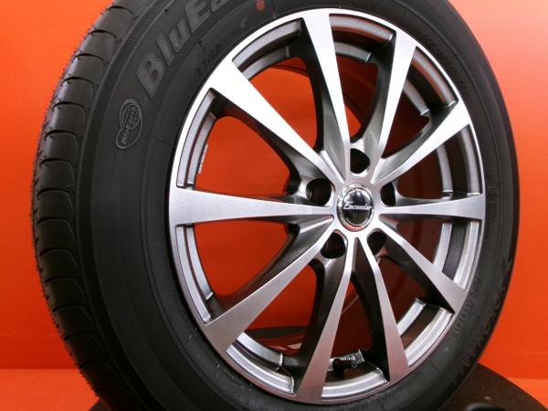 アルファード 30系 中古 Exceeder 17インチ ヨコハマ ブルーアース E52 225/60R17 2019年製 4本セット ヴェルファイア デリカD5 サマータイヤ