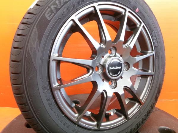 軽自動車 中古 ClubLiberty 14インチ 新品 ダンロップ エナセーブ EC204 155/65R14 2024年製 4本セット タント N-BOX スペーシア ルークス サマータイヤ|タイヤショップトレッド