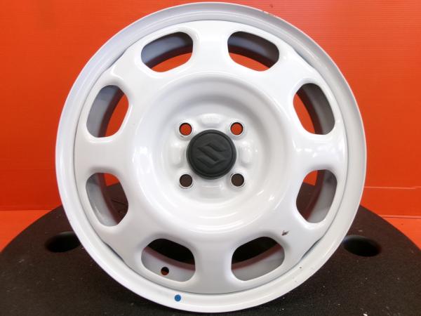 中古ホイール 4本 スズキ ハスラー純正スチール 15インチ 4.5J +45 4H-100 ハブ54mm 白 ホワイト スズキ軽自動車 18,722円