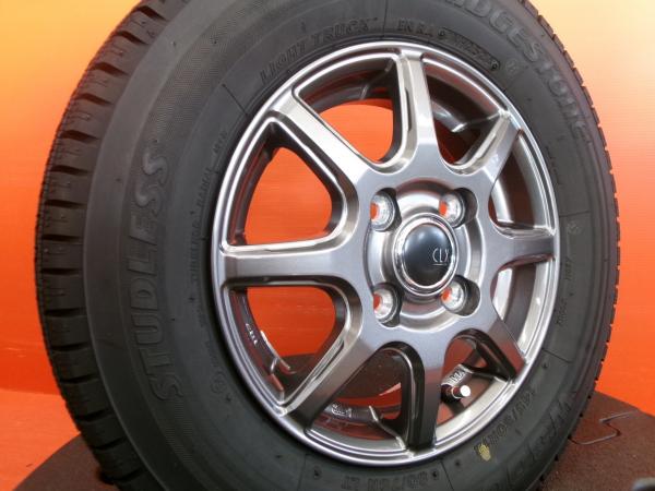 キャリイ クリッパー 冬タイヤ ブリヂストン W300 145/80R12 80/78N 2024年製 CLX 12インチ 中古 4本セット スタッドレス 軽トラック 軽バン BS