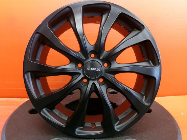 中古ホイール 4本 バルミナ TR10 17インチ 7J +53 5H-100 ハブ73mm マットブラック プリウス 30系 50系 カローラスポーツ 黒｜タイヤショップトレッド