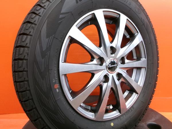 パジェロミニ 冬タイヤ ヨコハマ アイスガード G075 175/80R15 2023年製 Exceeder 15インチ 中古 4本セット スタッドレス テリオスキッド|タイヤショップトレッド