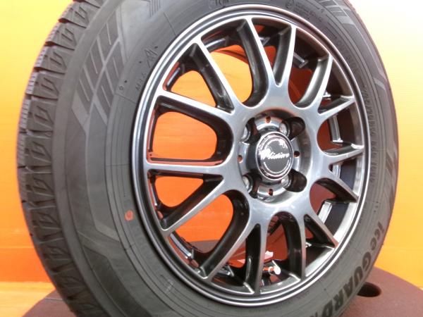 ヤリス ヴィッツ 冬タイヤ ヨコハマ アイスガード iG60 175/70R14 2023年製 Mistiere 14インチ 中古 4本セット スタッドレス ポルテ シエンタ YARIS Vitz｜タイヤショップトレッド
