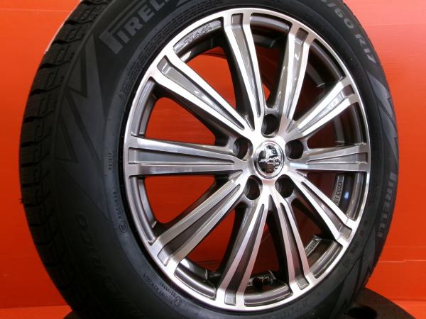フォレスター SK系 冬タイヤ 新品 ピレリ ICEZERO 225/60R17 2025年製 中古 SMACK 17インチ 5H-114.3 4本セット スタッドレス クロストレック レイバック