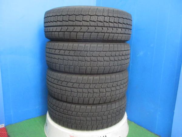 4本 2021年製 中古 スタッドレス タイヤ ダンロップ WINTERMAXX WM02 195/65R15 91Q ノア ヴォクシー プリウス セレナ