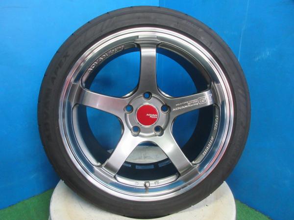 4本 美品!! ヨコハマ ADVAN Racing GT アルミホイール 18インチ 9.5J +45 120 5H ヨコハマ ADVAN APEX V601 265/35R18 97Y シビック 219,000円