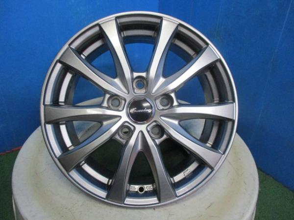 4本 中古 HOT STUFF Exceeder アルミホイール 15インチ 6J +43 114.3 5H オーリス ノア ヴォクシー セレナなど