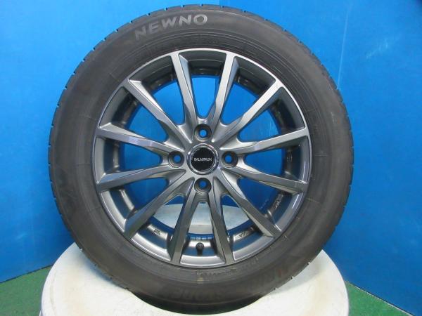 4本 2022-2024年製 中古 夏 サマータイヤ ブリヂストン NEWNO 175/65R15 15インチ アルミホイール 5.5J +50 100 4H フィット 等 伏｜タイヤショップトレッド