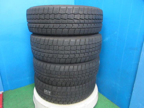 4本 2023年製 中古 スタッドレス タイヤ ダンロップ WINTERMAXX WM02 185/65R15 92Q アクア シエンタ ノート フリード デミオ 伏