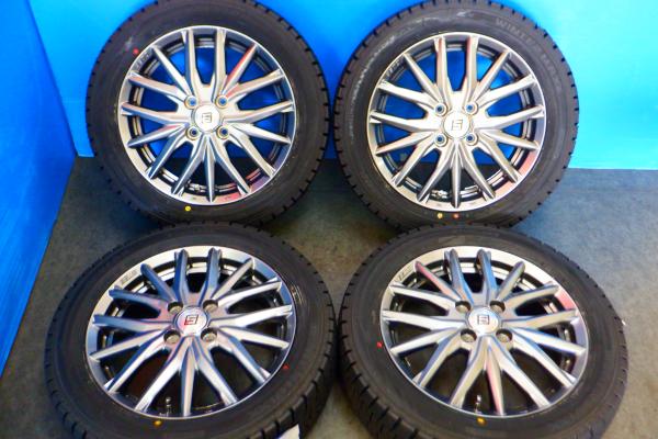 【ハスラーに】新品 DUNLOP WINTERMAXX02【165/60R15 77Q】ガンメタアルミ【15インチ 4.5J +45】デリカD:2 キャスト ソリオ Kei 等に