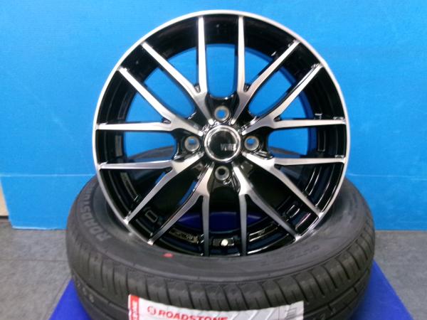スバル M900系 ジャスティ 4本 新品 黒 15インチ 4H 4穴 PCD 100 175/55R15 ノーマルタイヤ 夏用タイヤ 夏タイヤ 夏タイヤセット ラジアル 夏用 夏 タイヤ ホイール ノーマル サマータイヤ ホイール ブラック 165/65R14 のインチアップ！｜タイヤショップトレッド