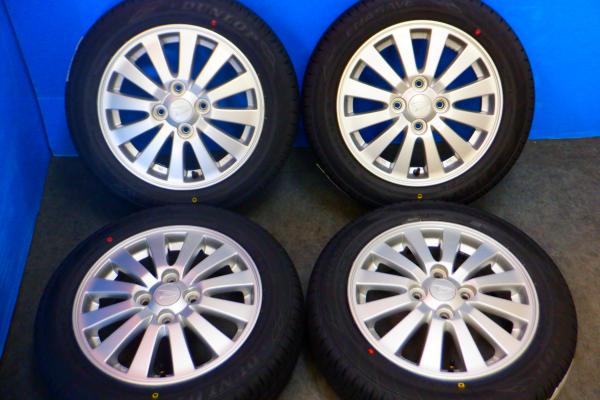 【ダイハツ軽カー】2024年製 DUNLOP ENASAVE EC204【155/65R14 75S】純正アルミ タント ムーヴコンテ ウェイク ミラココア エッセ 等