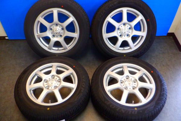 【5穴フリードに】新品 DUNLOP ENASAVE EC204【185/65R15 88S】シルバーアルミ【15インチ 5.5J+46】GB5 GB6 GB7 GB8 フリード+ 等に|タイヤショップトレッド