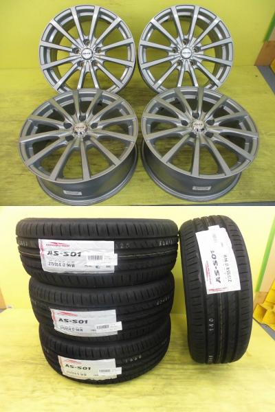 ◆2025年製新品夏タイヤ付◆ザック + アロースピード AS-S01 215/55R17インチ◆レクサスES HS MIRAI エスティマ カムリ クラウン グランディス等 4本セット 足利 215/55-17 215/55/17 215-55-17 ANF10 GSR50W ACR30W MCR40W AXVH70 AZSH20 AWS211