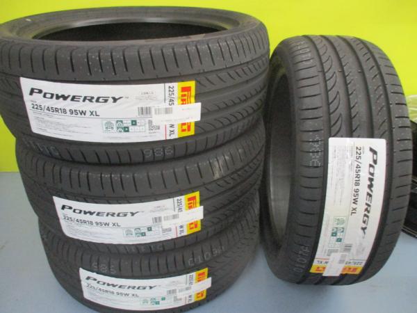 ◆2023年製新品夏タイヤ4本セット◆ピレリパワジー 225/45R18インチ◆クラウンレヴォーグベンツAクラスボルボV40クロスカントリーなど 足利