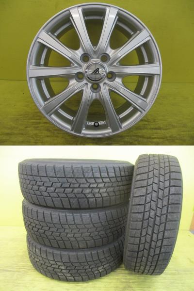 ◆2020年製国産中古スタッドレス付◆AZスポーツ + グッドイヤー アイスナビ6 195/65R15インチ◆プリウス ZVW30 ZVW50 カローラ NRE210 MZEA17 アリオン プレミオ NZT240 ZRT260 ウィッシュ インプレッサ等 4本セット 足利 195/65-15 195/65/15 195-65-15