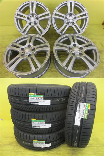 2024年製◆ノア・ヴォクシー◆新品サマータイヤ+中古アルミ◆ダンロップ RV505 205/60R16+ウェッズ ジョーカー 16インチ◆4本SET 足利