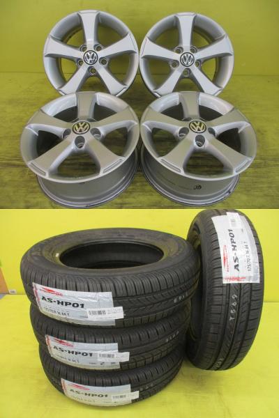 ◆VWポロに◆2024年製新品夏タイヤ付◆VW純正シマ + アロースピード AS-HP01 175/70R14インチ◆6RCHZ 6RCBZ 6RCJZ 6RCGG 4本セット 足利 175/70-14 175/70/14 175-70-14 フォルクスワーゲン POLO CROSSPOLO｜タイヤショップトレッド