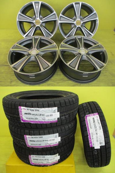 ◆2025年製新品スタッドレス付◆ユーロマイスター + ネクセン ウィンガードアイス2 185/65R15インチ◆bB ウィングロード ティーダ ノート MAZDA2 デミオ等 4本セット 足利 185/65-15 185/65/15 185-65-15 NCP30 Y12 C11 E12 DJ5FS DJ3FS