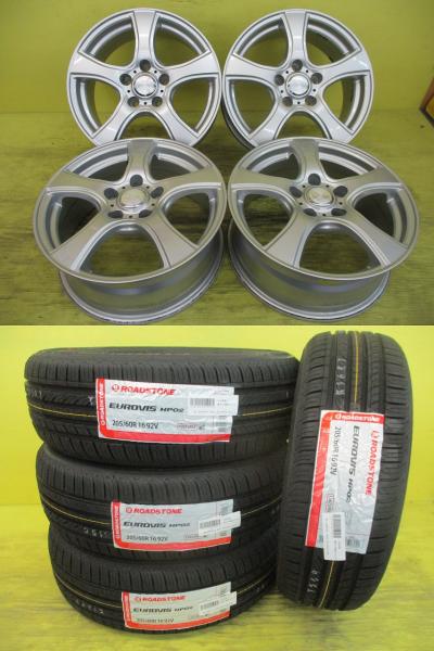 ◆2026年製新品夏タイヤ付◆ヴィオレント + ロードストーン ユーロビスHP02 205/60R16インチ◆SAI プリウスアルファ ノア ヴォクシー ジューク プリメーラ等 4本セット 足利 205/60-16 205/60/16 205-60-16 AZK10 ZVW40W ZVW41W MZRA90W ZWR90W F15 P12｜タイヤショップトレッド