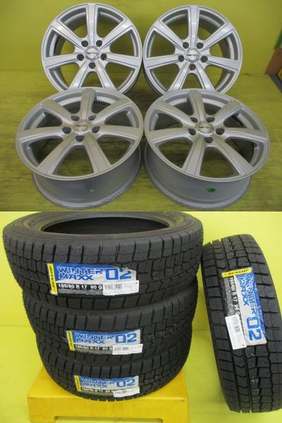 ◆2023年製国産未使用スタッドレス付◆PRD + ダンロップ ウィンターマックスWM02 195/60R17インチ◆プリウス 4本セット 足利 195/60-17 195/60/17 195-60-17 ZVW60 ZVW65 MXWH60 MXWH61 MXWH65|タイヤショップトレッド