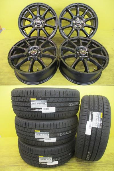 ◆国産新品夏タイヤ付新品ホイールセット◆シュナイダー + ダンロップ ルマンV+ 215/45R17インチ◆レクサス CT 86 プリウス カローラ スポーツ ツーリング BRZ レガシィ等に 4本 足利 215/45-17 215/45/17 215-45-17 ZWA10 ZN6 ZVW30 ZVW50 MZEH12 ZWE211 ZC6 BL5 BPE|タイヤショップトレッド