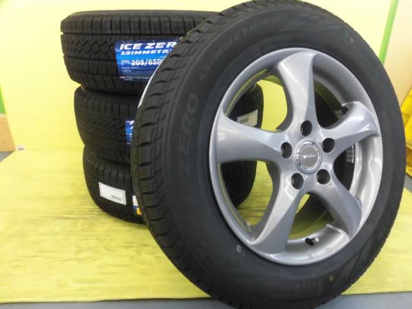 ◆205/65R16 2024年製◆C28セレナ ヤリスクロス◆新品輸入冬タイヤ+中古アルミ◆ピレリ アイスゼロ+トップラン 16インチ◆4本セット 足利◆｜タイヤショップトレッド