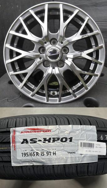 【PCD100/5H】2025年製 新品タイヤ【195/65R15 91H】アルミセット プリウス ウィッシュ カローラスポーツ インプレッサ レガシィ 牧|タイヤショップトレッド